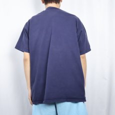 画像3: 90's RUSSELL ATHLETIC USA製 無地 ポケットTシャツ NAVY L (3)