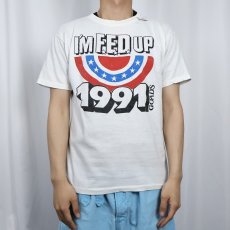画像2: 90's USA製 "I'M FED UP 1991" プリントTシャツ XL (2)