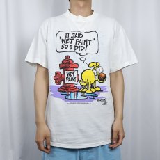 画像2: 90's Mother Goose and Grimm "Grimmy" コミックキャラクター プリントTシャツ L (2)