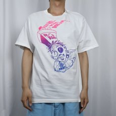 画像2: 90's USA製 "LIVE THE DREAM!" イラストプリントTシャツ L (2)