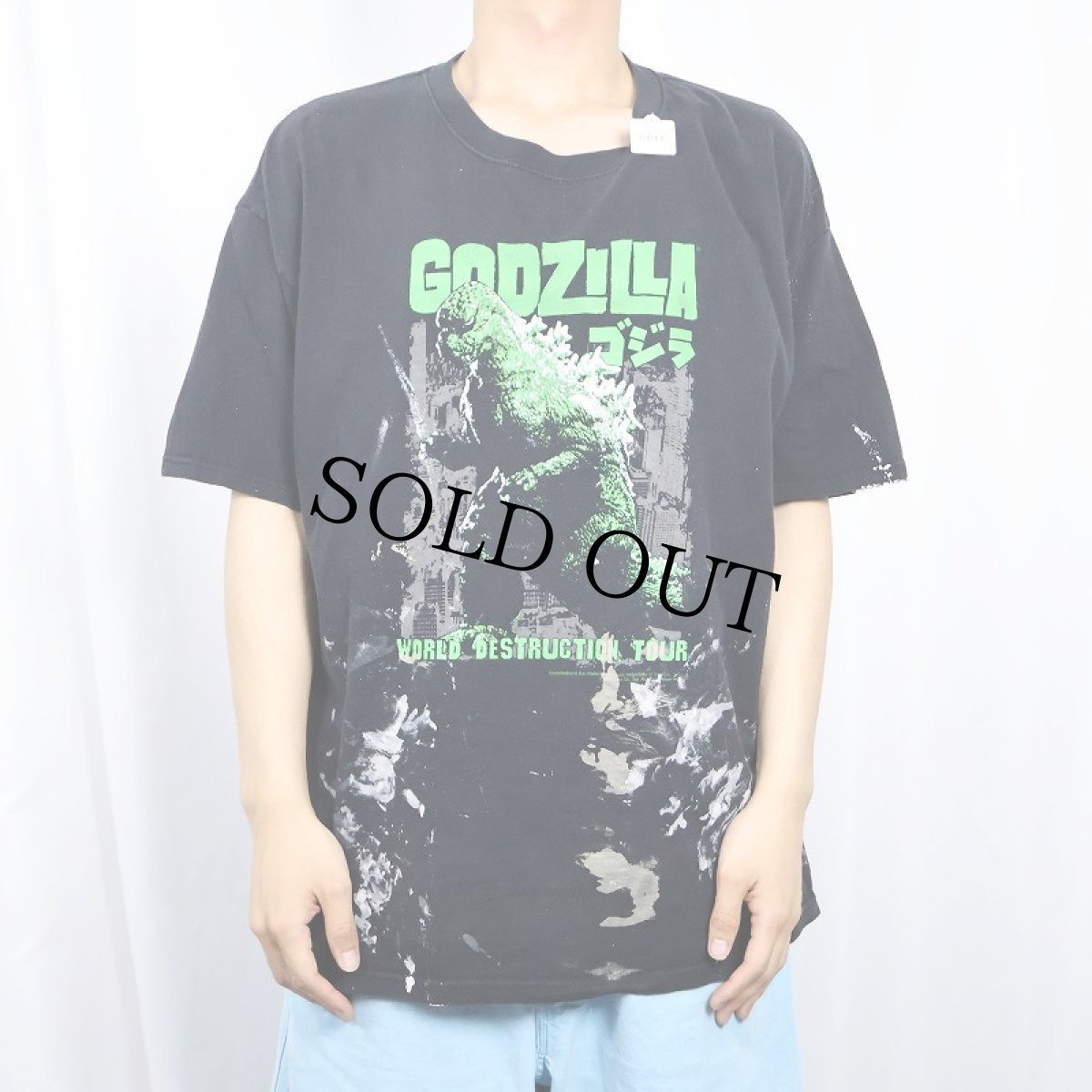 画像2: 2000's GODZILLA "WORLD DESTRUCTION TOUR" プリントTシャツ BLACK M (2)
