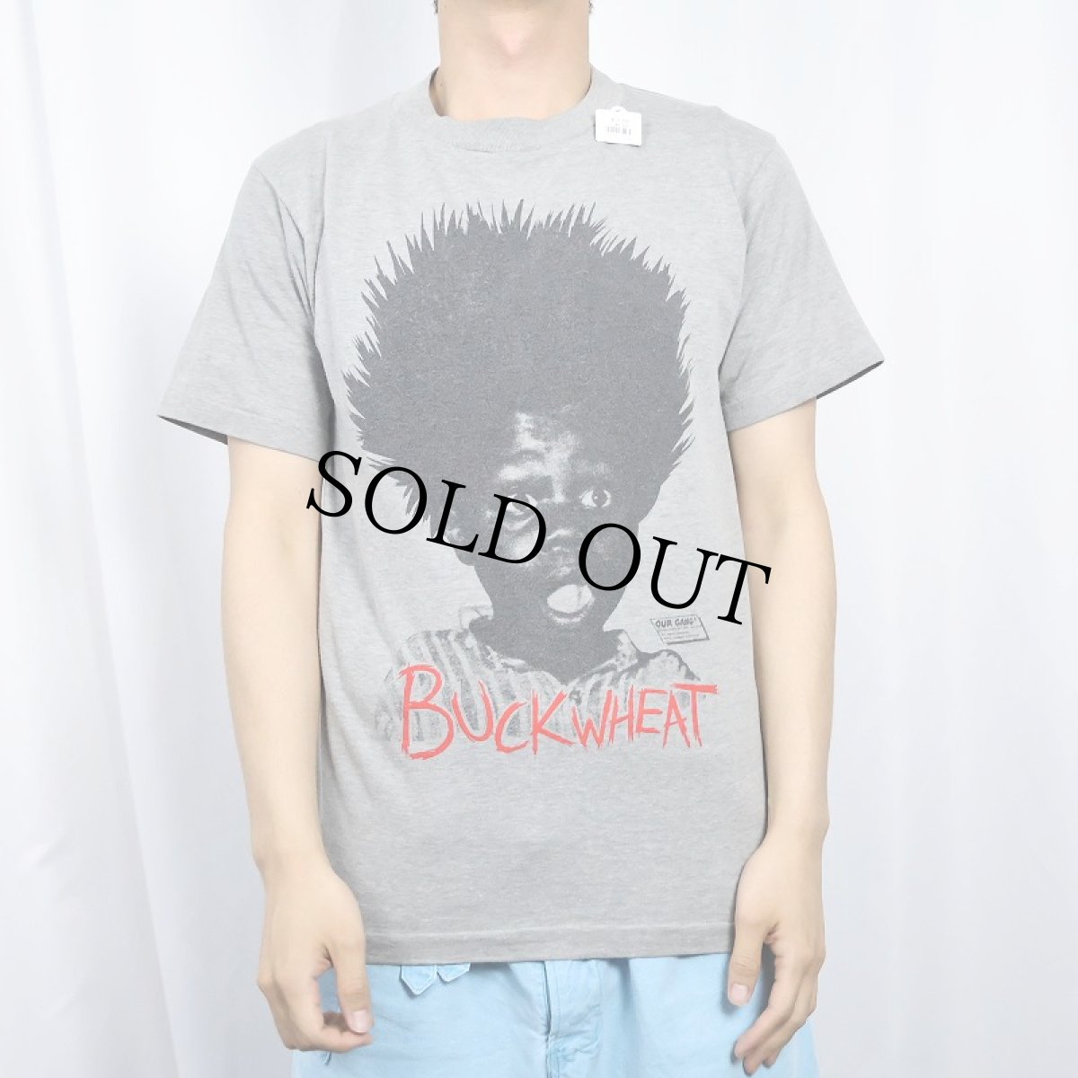 画像2: 80's Our Gang USA製 "BUCKWEAT" コメディプリントTシャツ L (2)