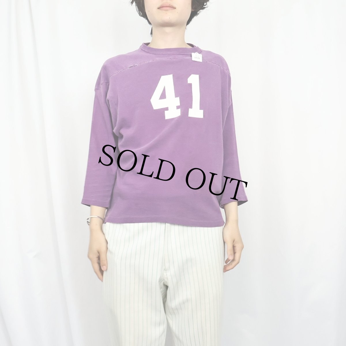 画像2: 60's Russell "41" ナンバリング フットボールTシャツ XL (2)