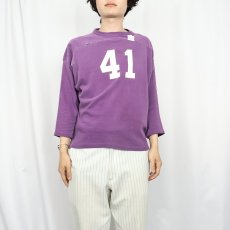 画像2: 60's Russell "41" ナンバリング フットボールTシャツ XL (2)