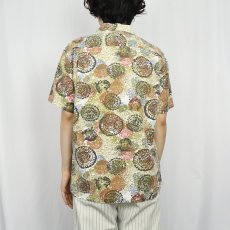 画像3: 50〜60's PENNEY'S TOWNCRAFT 総柄 コットンオープンカラーシャツ L (3)
