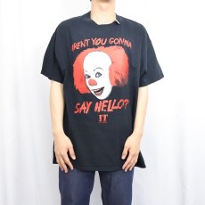 画像2: IT ホラー映画 プリントTシャツ BLACK XL (2)
