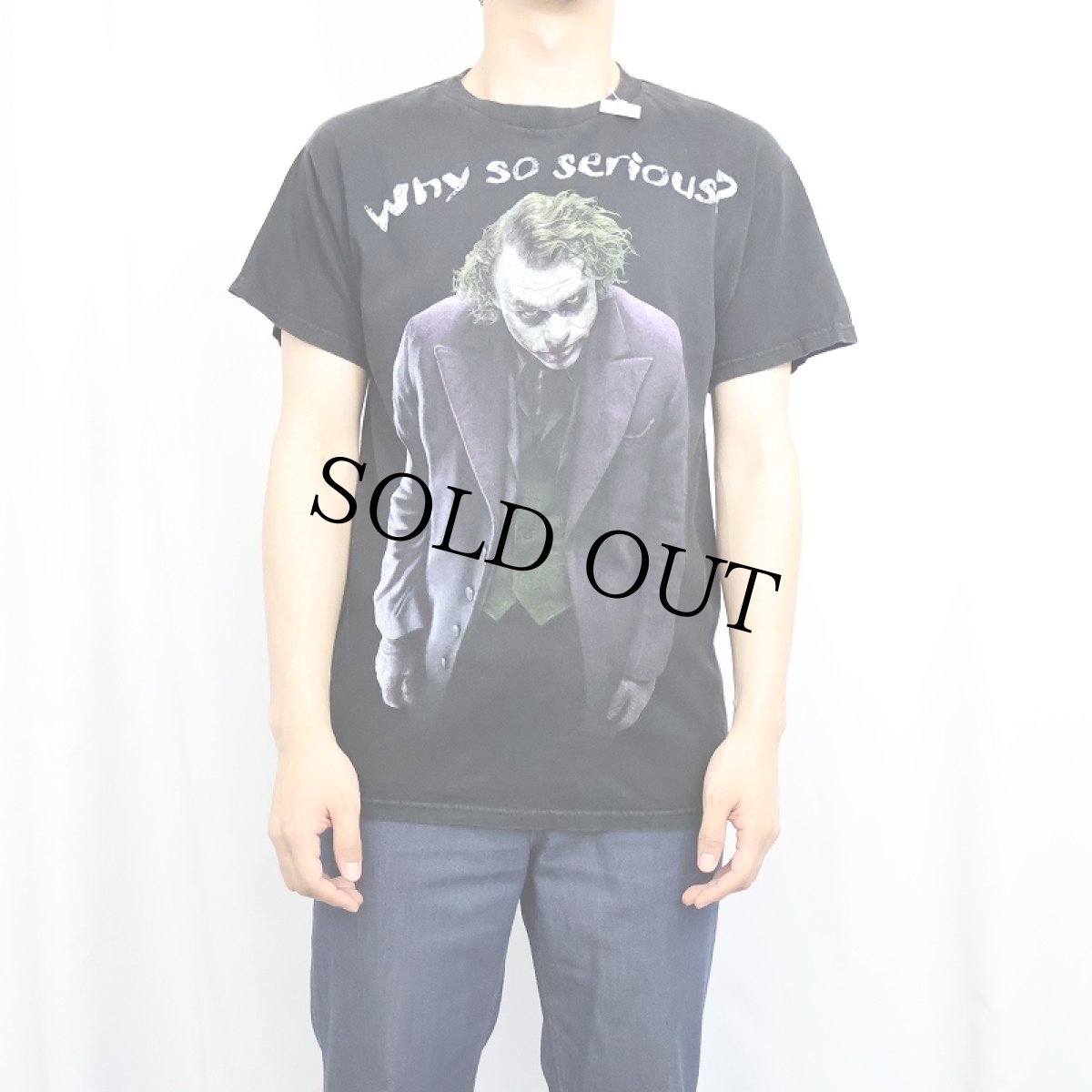 画像2: THE DARKKNIGHT ジョーカー 映画プリントTシャツ M (2)