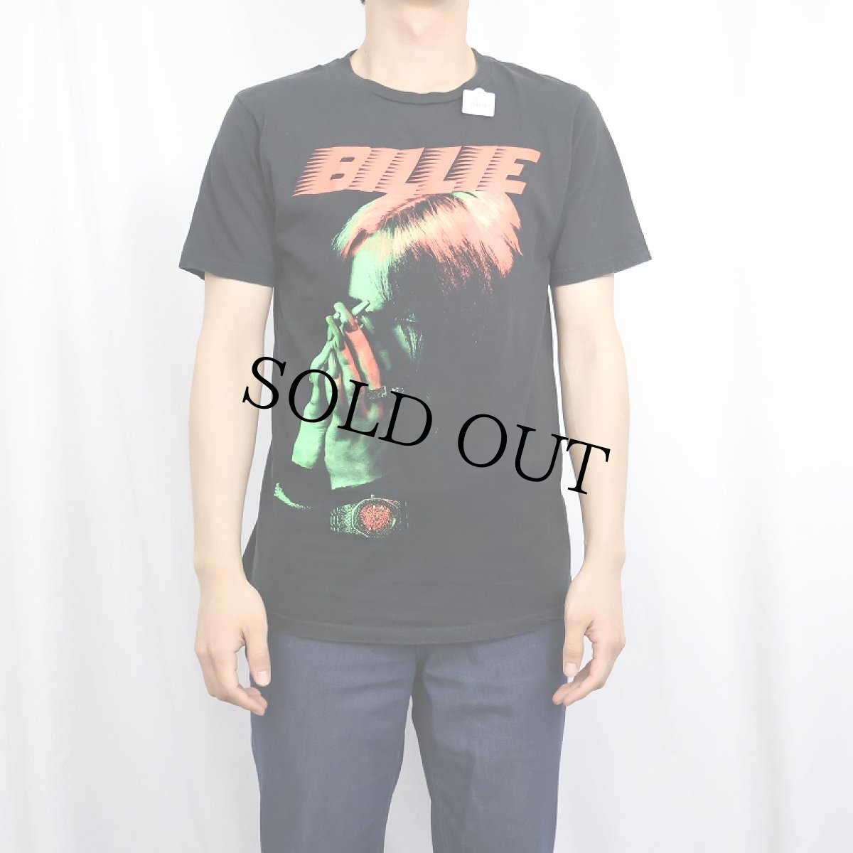 画像2: Billie Eilish ミュージシャンプリントTシャツ BLACK M (2)