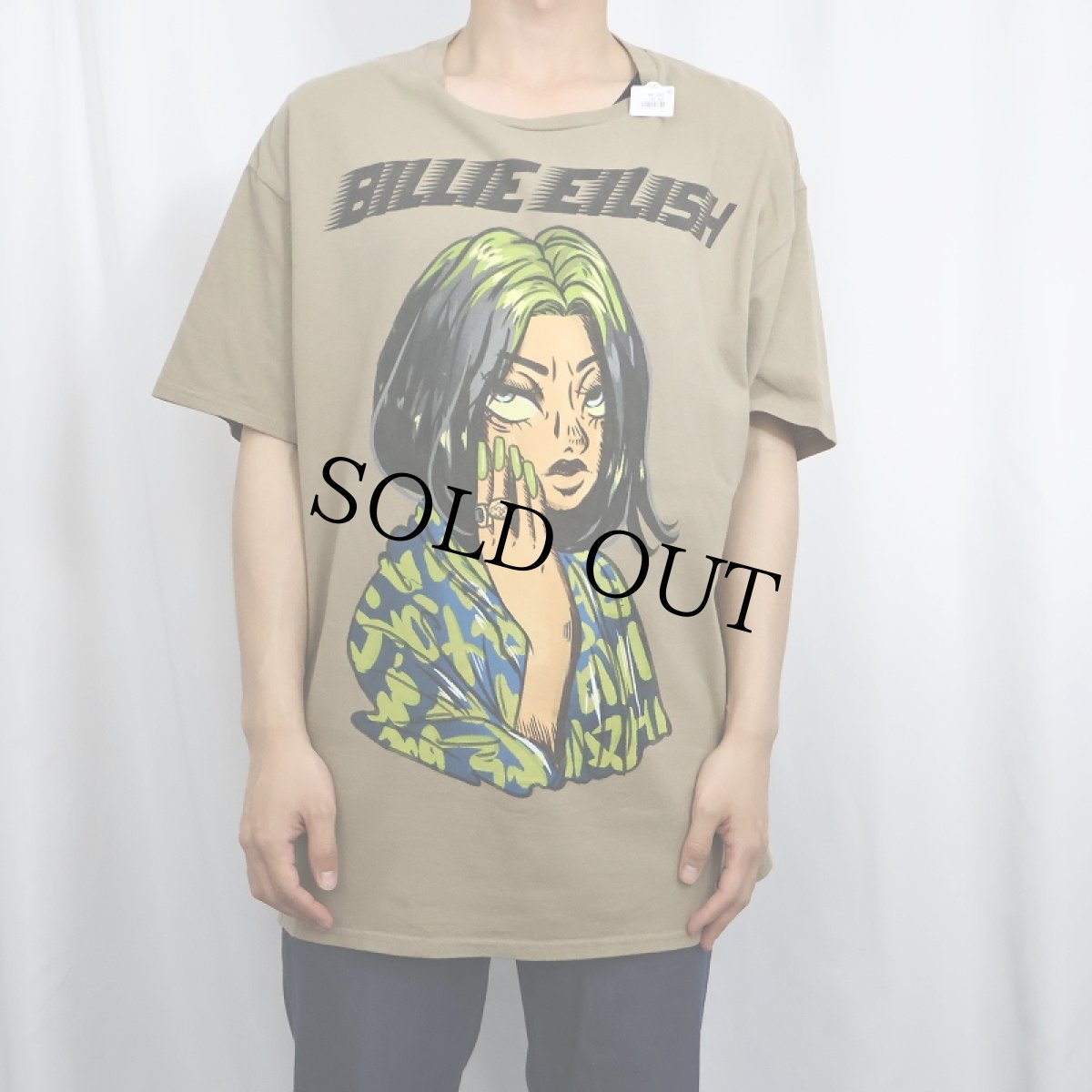 画像2: Billie Eilish ミュージシャンプリントTシャツ L (2)