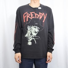 画像2: Nightmare on Elm Street "FREDDY" ホラー映画 プリントロンT BLACK M (2)