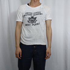 画像2: 60's UNITED STATES MILITARY ACADEMY WEST POINT 染み込みプリント Tシャツ (2)