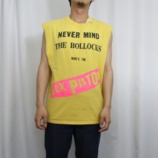 画像2: 2003 THE SEX PISTOLS パンク・ロックバンド カットオフスリーブTシャツ M (2)