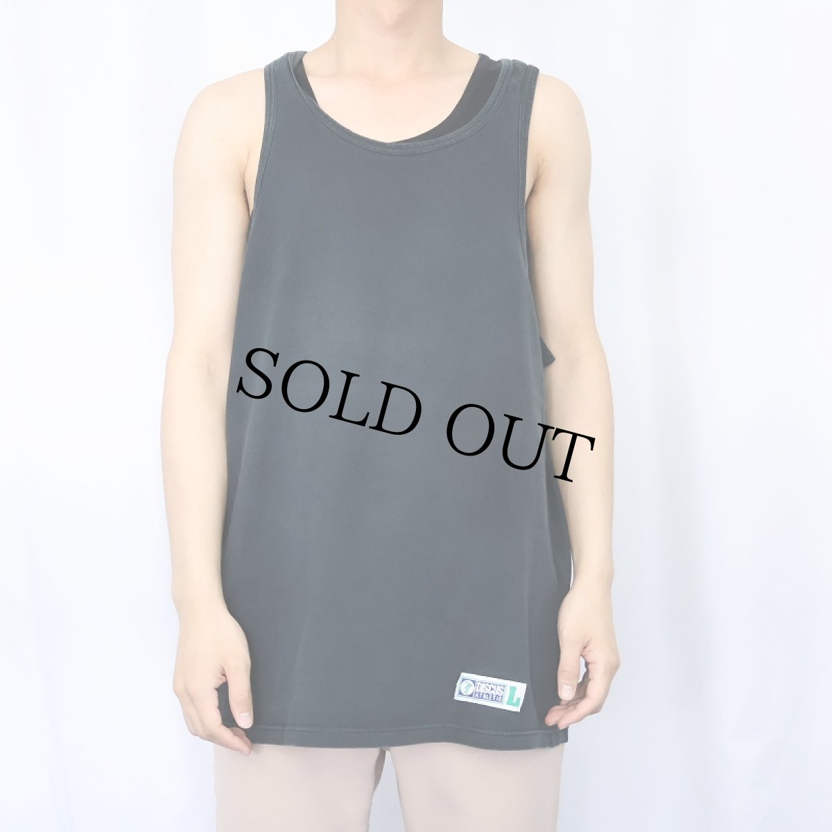 画像2: DISCUS ATHLETIC 無地タンクトップ BLACK (2)