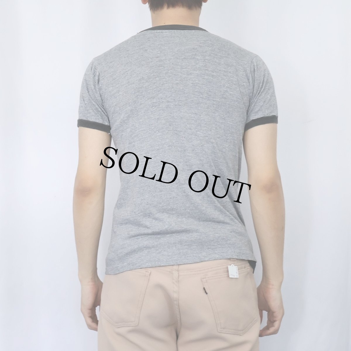 画像3: 70〜80's DISNEY "MICKEY MOUSE" 染み込みプリント リンガーTシャツ (3)