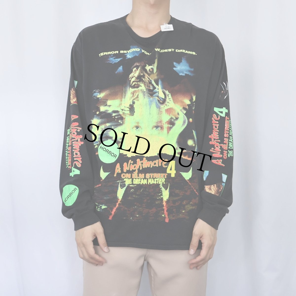 画像2: Nightmare on Elm Street 4 ホラー映画 プリントロンT BLACK L (2)