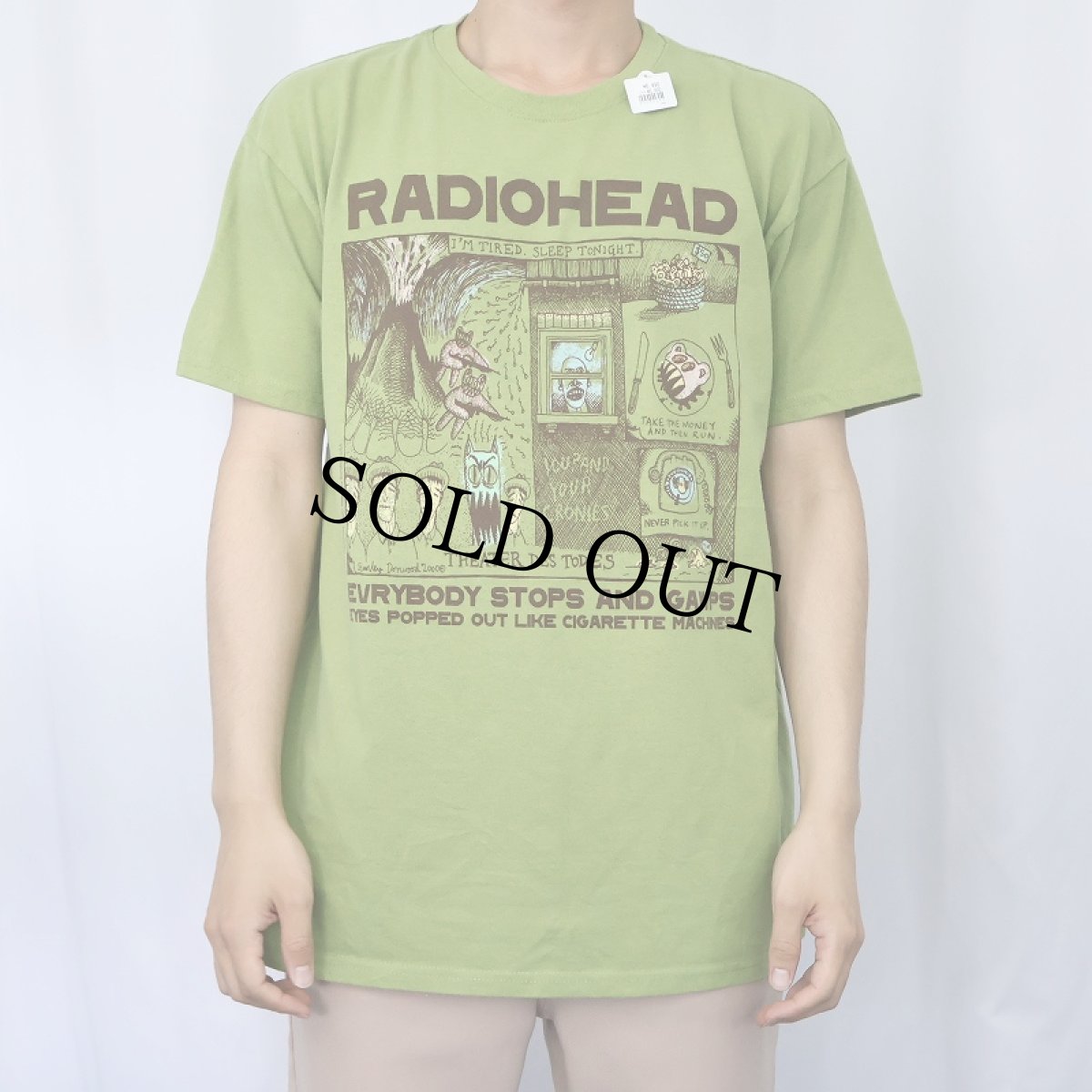 画像2: RADIOHEAD オルタナティブロックバンド プリントTシャツ S/M (2)