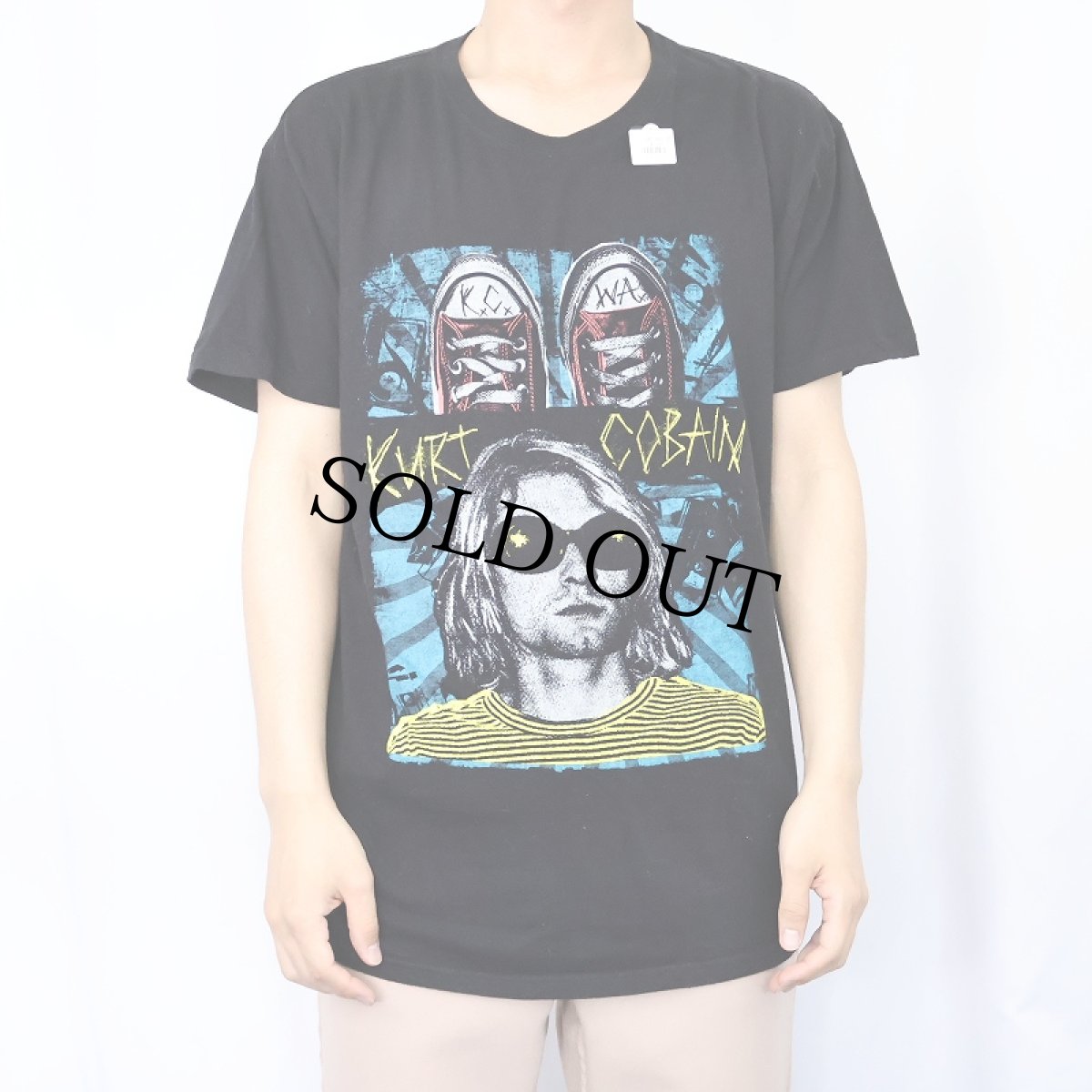 画像2: KURT COBAIN ミュージシャン プリントTシャツ BLACK (2)