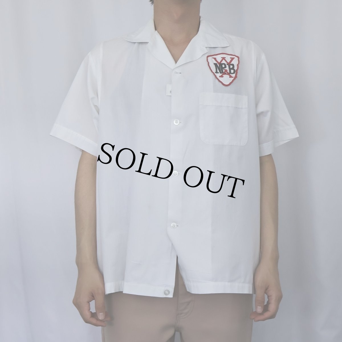 画像3: 60's NAT NAST "ANDY TAYLOR" チェーン刺繍 コットンオープンカラーシャツ (3)