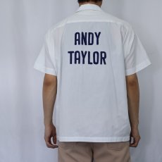 画像4: 60's NAT NAST "ANDY TAYLOR" チェーン刺繍 コットンオープンカラーシャツ (4)