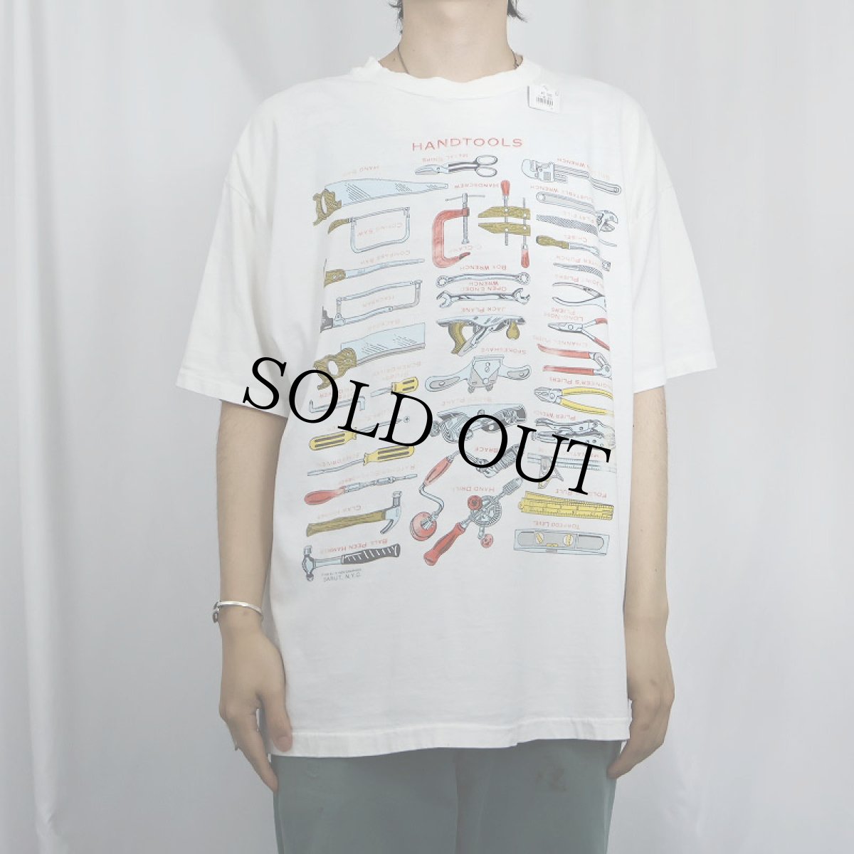 画像2: 【SALE】 90's "HANDTOOLS" 工具プリントTシャツ (2)