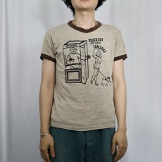 画像2: 70〜80's "REACH OUT AND TOUCH SOMEONE" プリントリンガーTシャツ M (2)