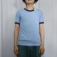 画像2: 80's I'm a little cheeper roughton プリントリンガーTシャツ (2)