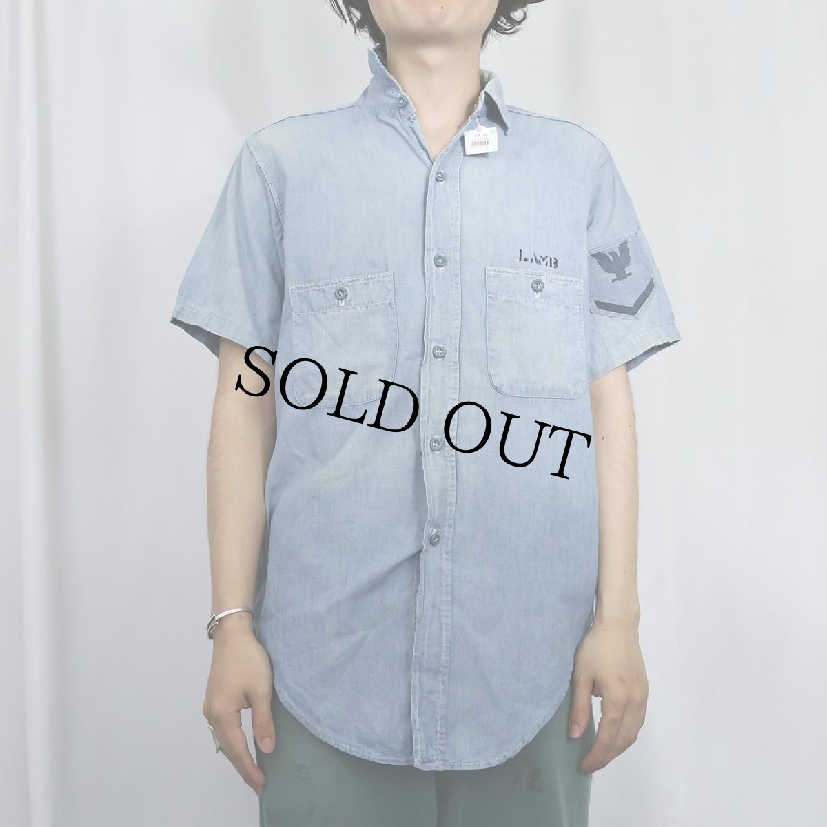 画像2: 60's U.S.NAVY シャンブレーシャツ (2)