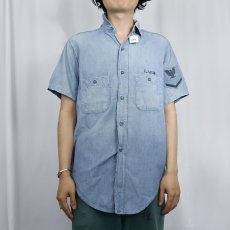 画像2: 60's U.S.NAVY シャンブレーシャツ (2)