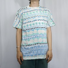 画像2: 90's USA製 マリン柄 プリントTシャツ L (2)