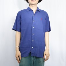 画像2: POLO Ralph Lauren "CURHAM CLASSIC FIT" リネン×コットン オープンカラーシャツ S  (2)