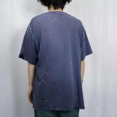 画像3: "Someday My Fish Will Come" ペンキペイント フィッシングプリントTシャツ XL (3)