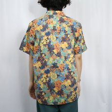 画像3: Patagonia 総柄 オーガニックコットン×ポリ シャツ L (3)
