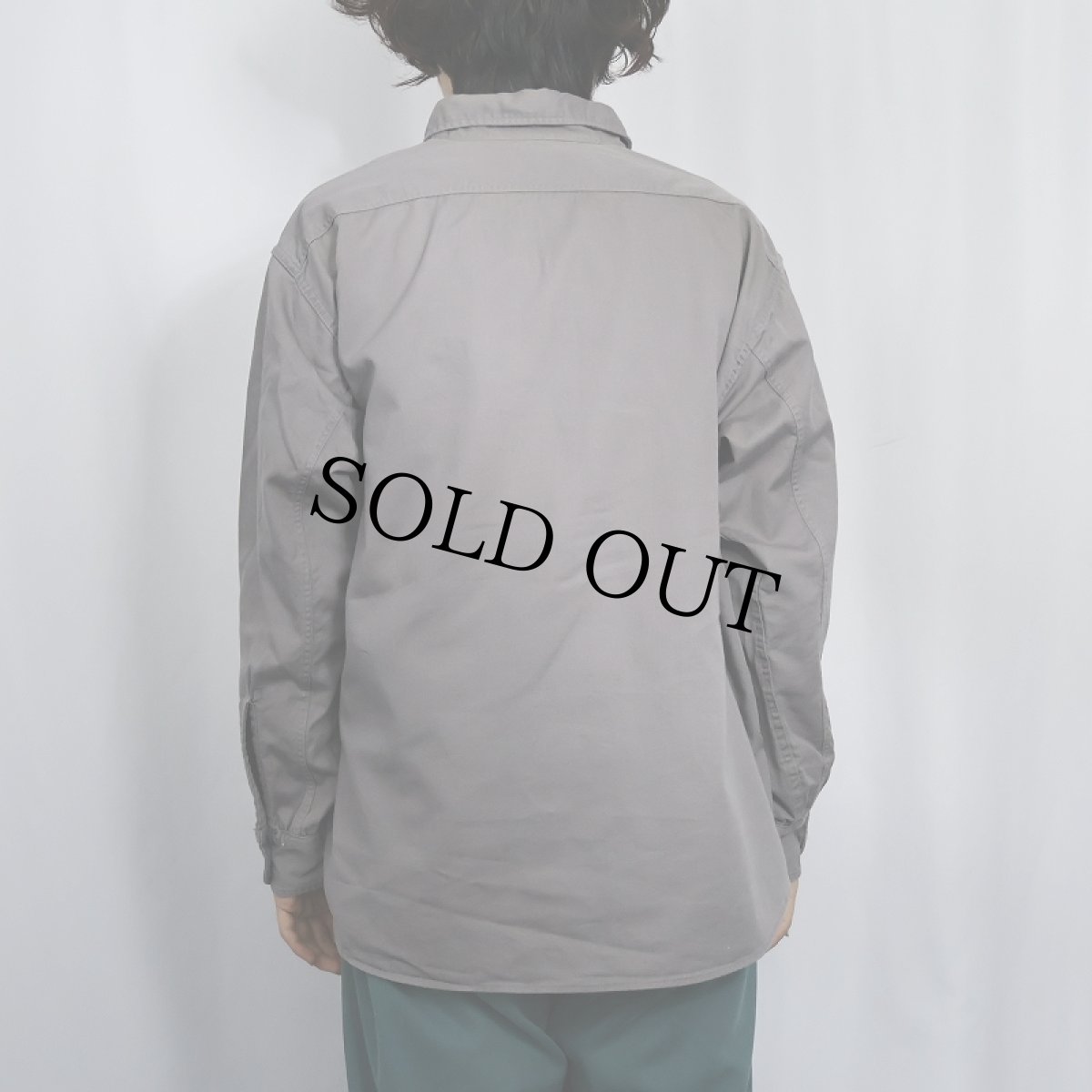 画像3: 60's KAST IRON マチ付き コットンワークシャツ (3)