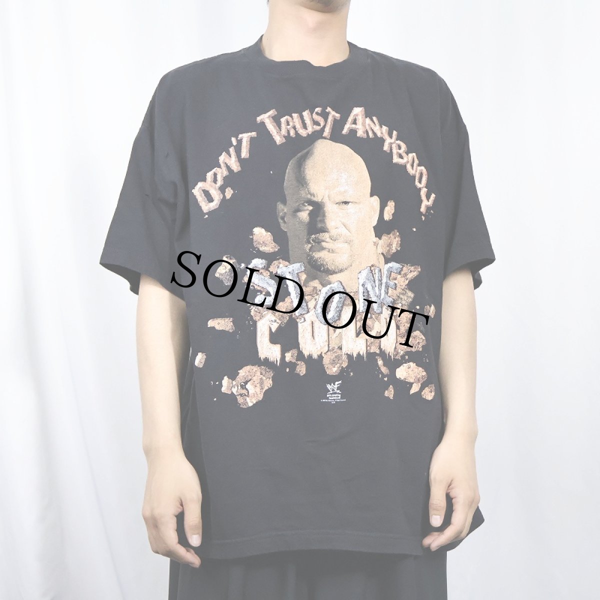 画像2: 2000's WWF "Stone Cold" プロレスプリントTシャツ BLACK XL (2)