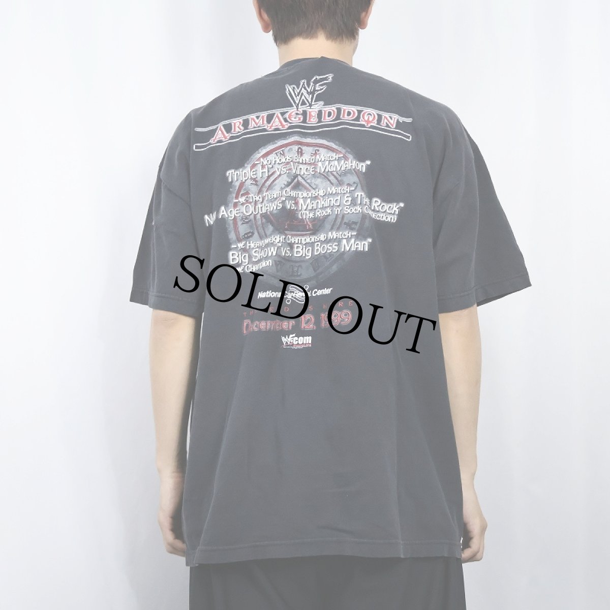 画像3: 2000's WWF "Armageddon" プロレスプリントTシャツ BLACK XL (3)
