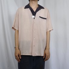画像2: 50's Sportsman コットンオープンカラーシャツ L (2)