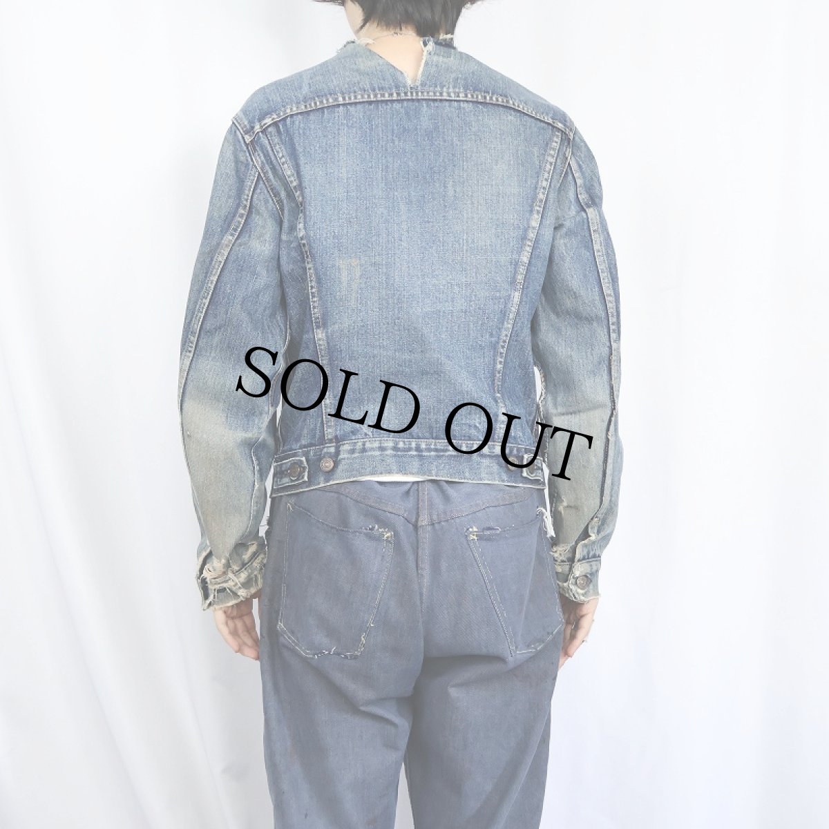画像3: 60〜70's LEVI'S 70505 BIGE デニムジャケット (3)