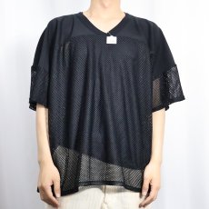 画像2: 80〜90's RUSSELL ATHLETIC USA製 メッシュフットボールシャツ BLACK XXXL (2)