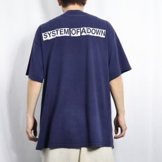 画像3: SYSTEM OF A DOWN ニュー・メタルバンドTシャツ NAVY XL (3)