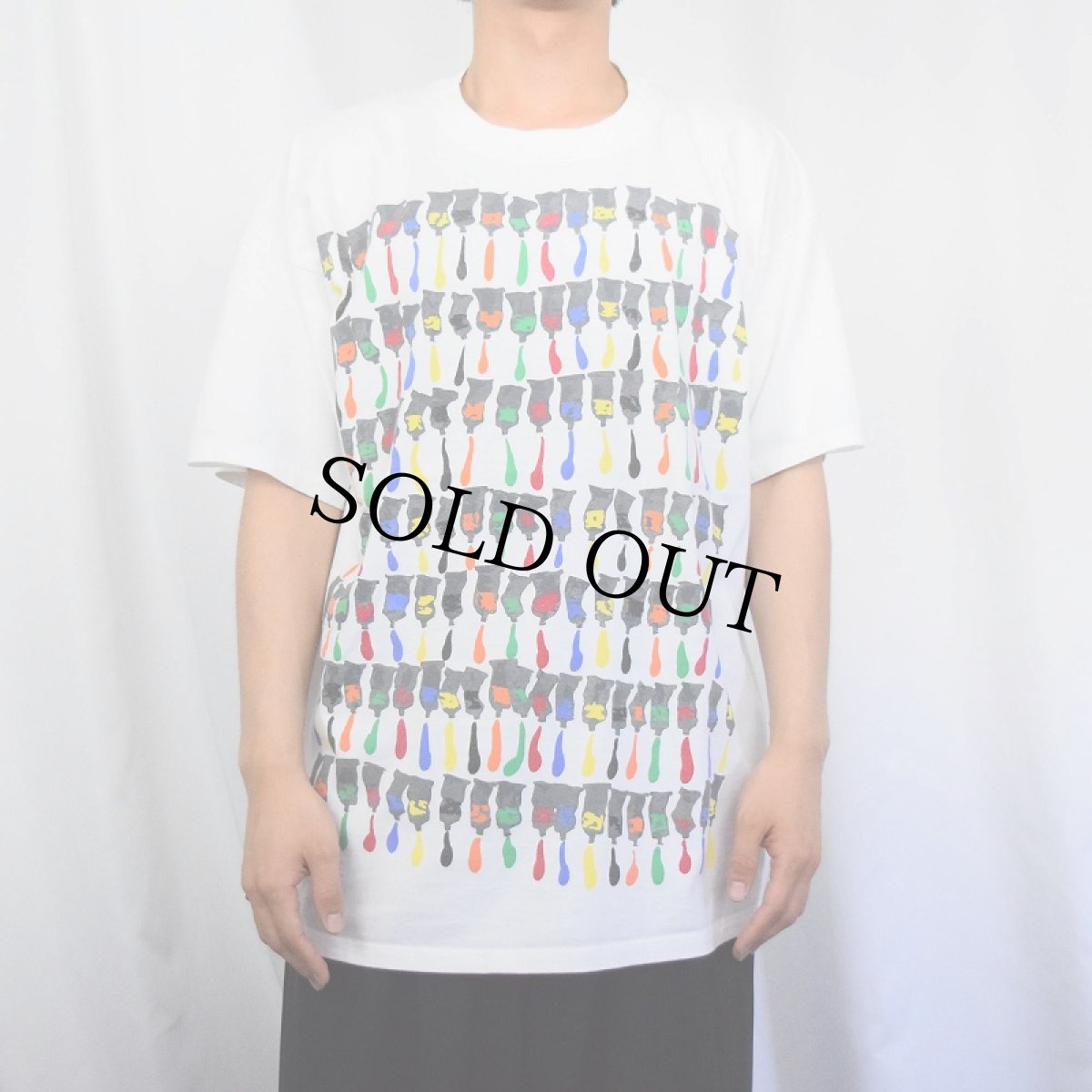 画像2: 90's ARMAN ET FLAMARION アートプリントTシャツ XXL (2)