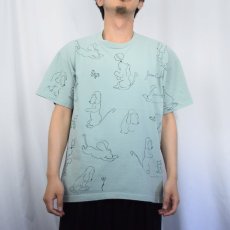 画像2: 90's James Thurber USA製 "Thurber's Dogs" アートプリントTシャツ L (2)
