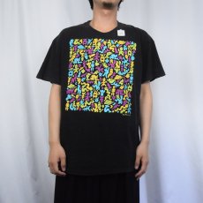 画像2: 90's Ken Brown USA製 アートプリントTシャツ BLACK XL (2)