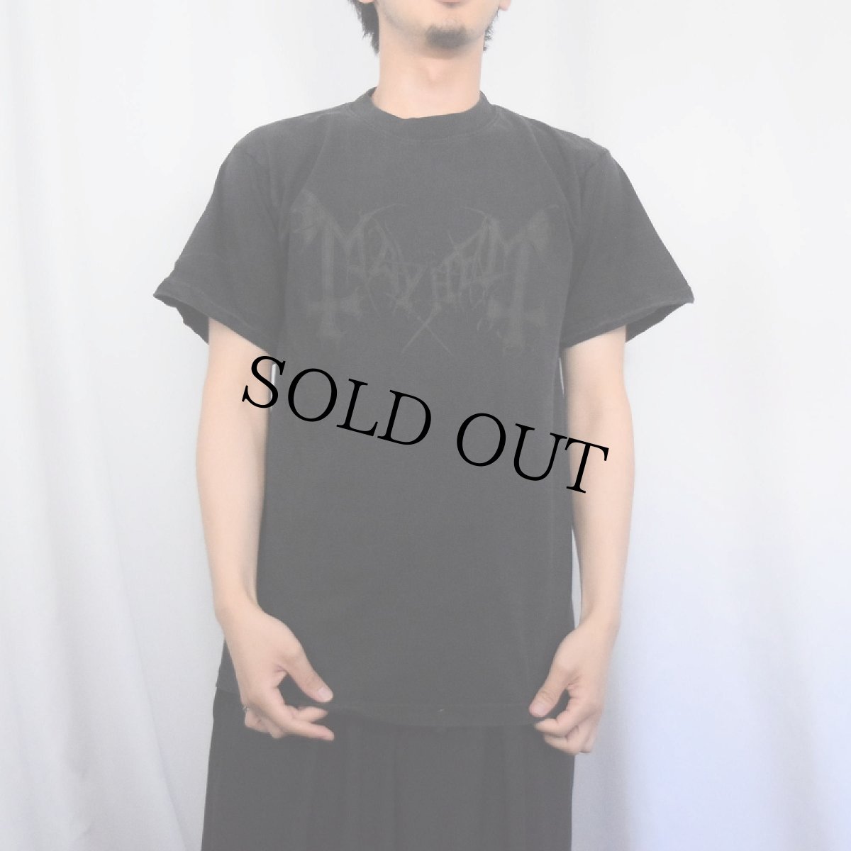画像2: Mayhem ブラックメタルバンド  プリントTシャツ BLACK M (2)