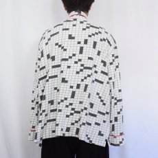 画像3: pajamagram クロスワード柄 コットンパジャマシャツ (3)