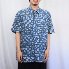 画像2: 総柄 コットンシャツ 46 (2)