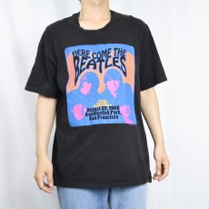 画像2: 90's THE BEATLES USA製 ロックバンド プリントTシャツ BLACK XL (2)