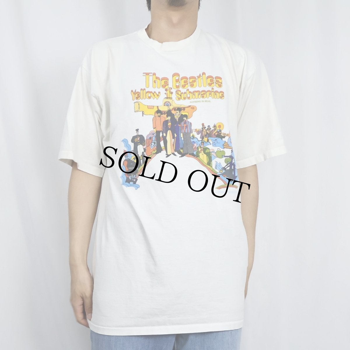 画像3: 90's THE BEATLES "Yellow Submarine" ロックバンド プリントTシャツ XL (3)