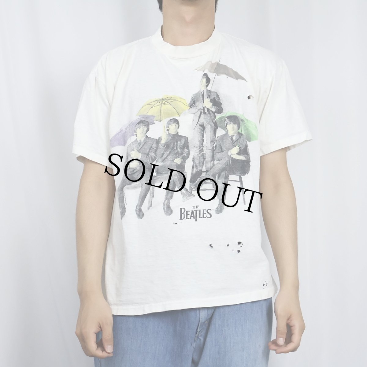 画像2: 90's THE BEATLES USA製 ロックバンド プリントTシャツ L (2)