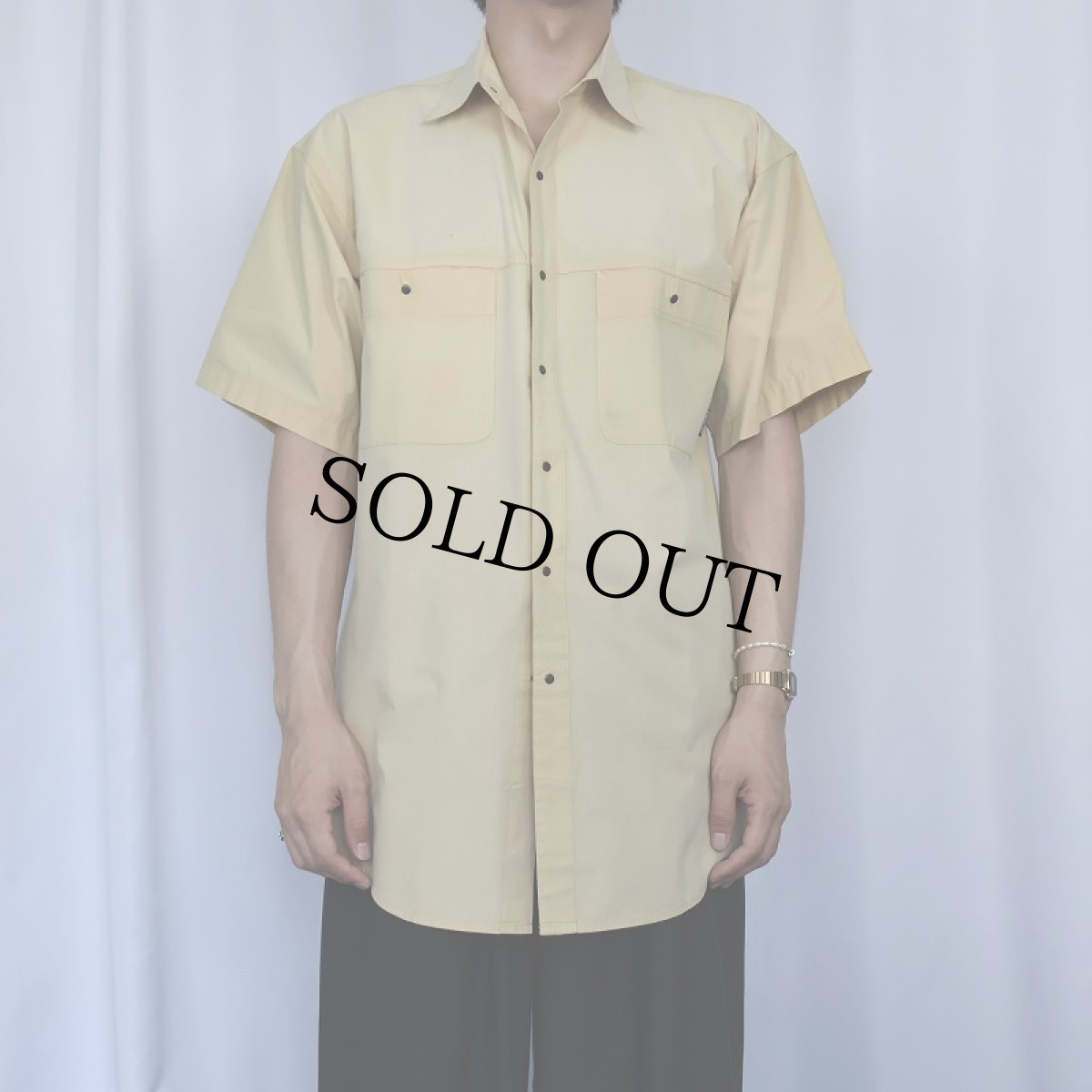 画像2: 90's〜 Patagonia コットンシャツ M (2)