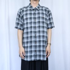 画像2: 2014SS Patagonia チェック柄 ヘンプ×コットンシャツ XL (2)